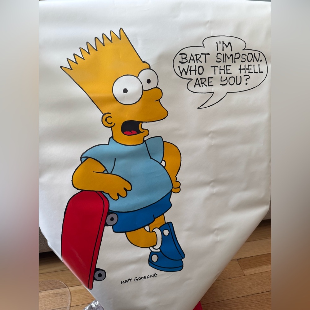 Vintage Full Size Bart Simpson Poster
